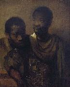 Two young Africans. Rembrandt